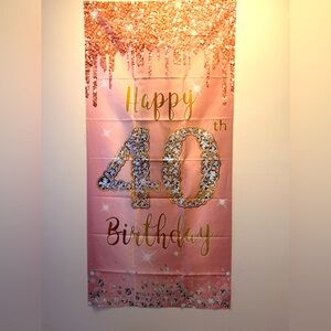 40th Birthday Door Banner